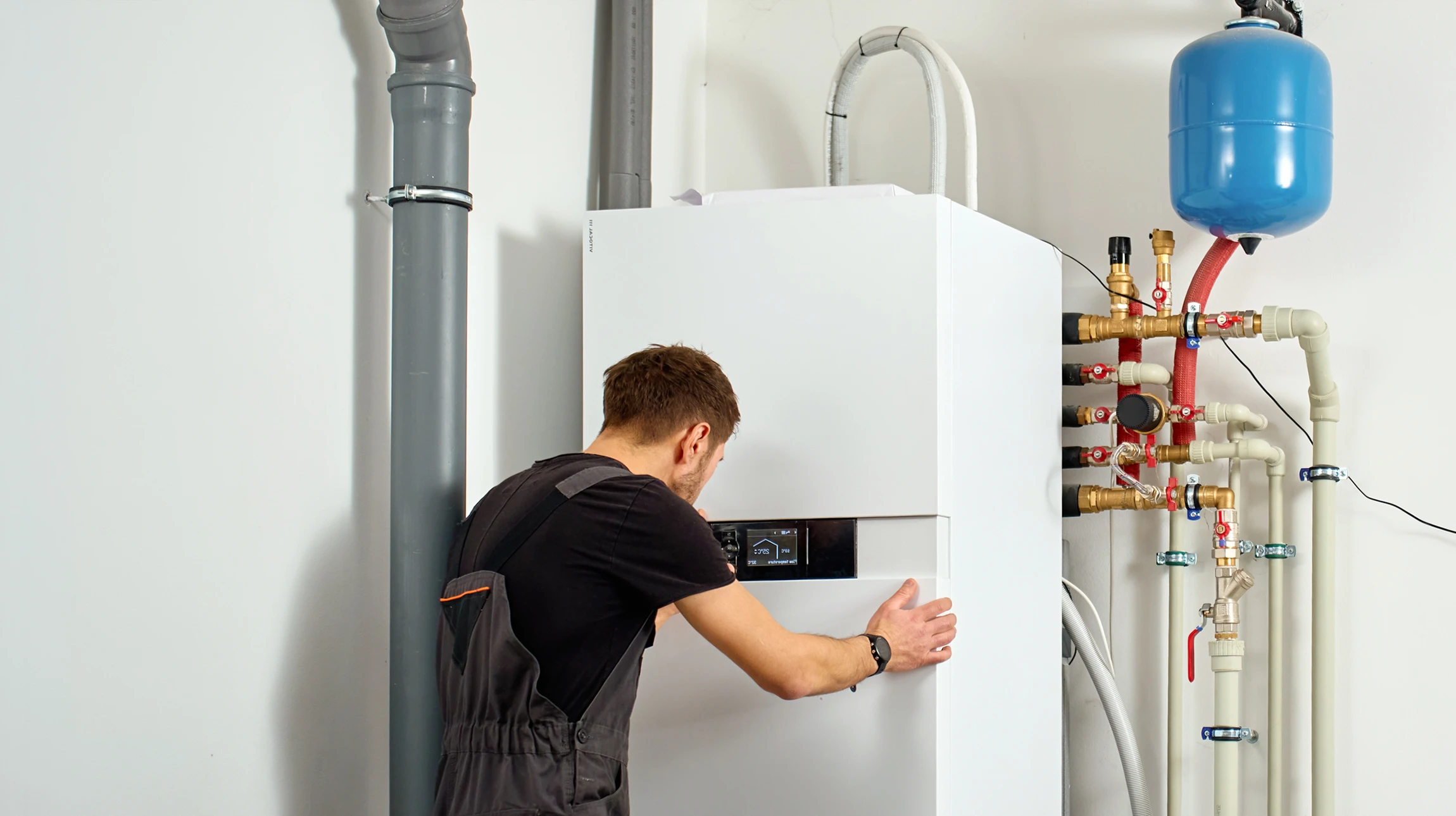 Intervention de maintenance sur installation de chauffage domestique